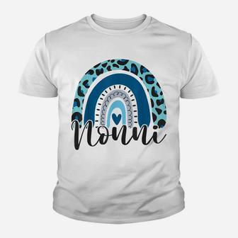 Blessed Nonni Funny Leopard Boho Rainbow Youth T-shirt | Crazezy CA