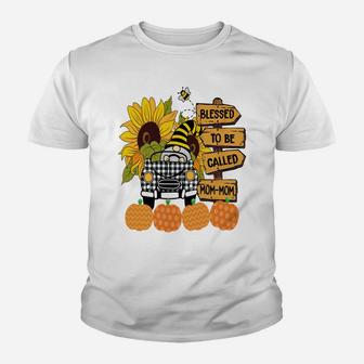 Blessed To Be Called Mom-Mom Sunflower Gnome Grandma Sweatshirt Youth T-shirt | Crazezy UK