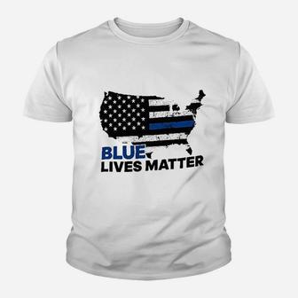 Blue Lives Matter Youth T-shirt | Crazezy UK