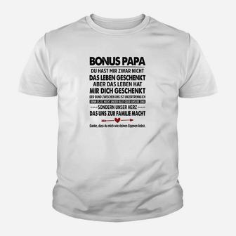 Bonus Papa Liebe & Dankbarkeit Kinder Tshirt, Herren Geschenk - Seseable