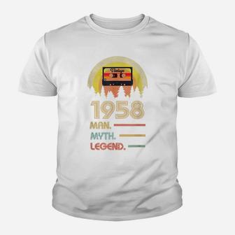 Born 1958 Man Myth Legend Birthday Gifts For 62 Years Old Youth T-shirt | Crazezy