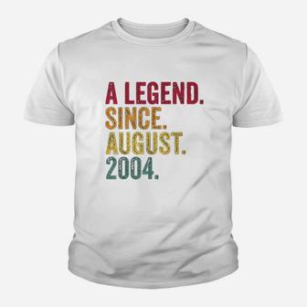 Born In August 2004 Youth T-shirt | Crazezy UK