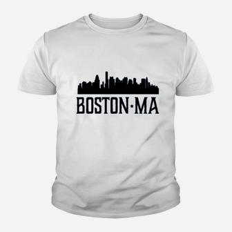Boston Massachusetts Skyline City Youth T-shirt | Crazezy CA