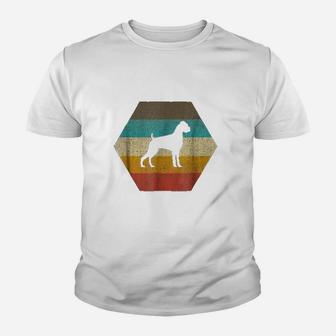 Boxer Dog Retro Vintage 70S Silhouette Breed Gift Youth T-shirt | Crazezy