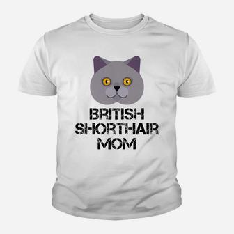 British Shorthair Mom Cat Owner Youth T-shirt | Crazezy