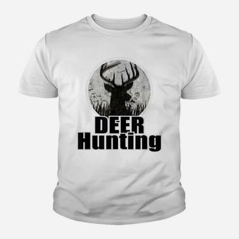 Buck Deer Hunting Camouflage Design Deer Head Youth T-shirt | Crazezy UK