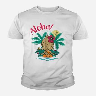 Buddha Meditation Aloha Hawaii Island Retreat Yoga T-Shirt Youth T-shirt | Crazezy CA
