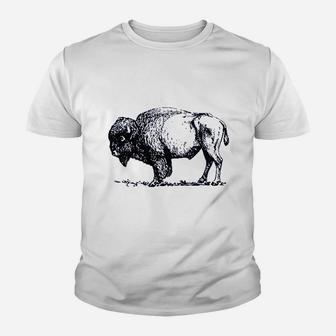 Buffalo Simple Bison Youth T-shirt | Crazezy DE