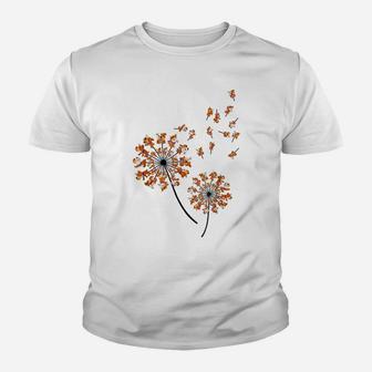 Bulldog Flower Fly Dandelion Funny Dog Lover Youth T-shirt | Crazezy