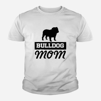 Bulldog Mom Youth T-shirt | Crazezy