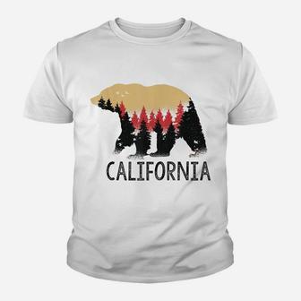 California Grizzly Bear Flag Nature Outdoor Souvenir Gift Youth T-shirt | Crazezy CA