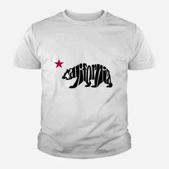California Letters State Bear Cali Love Surfer Skater Style Youth T-shirt | Crazezy AU