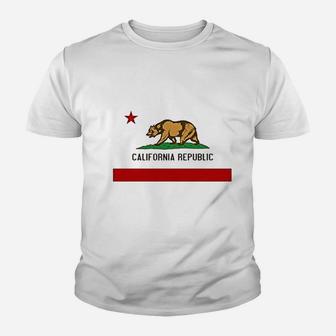 California Republic Calexit Flag White M Graphic Youth T-shirt | Crazezy