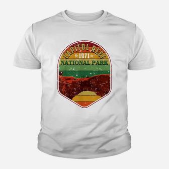 Capitol Reef National Park Camping Lover Vintage Youth T-shirt | Crazezy