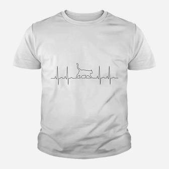 Cat Ekg Heartbeat Veterinarian Nurse Doctor Medical Youth T-shirt | Crazezy