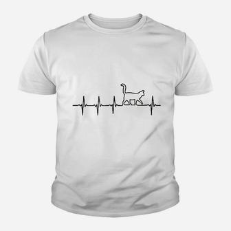 Cat Heartbeat Ekg I Love My Cat Youth T-shirt | Crazezy
