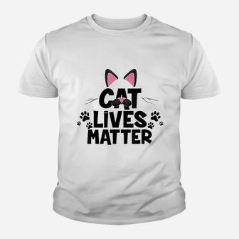Cat Lovers Cat Lives Matter Youth T-shirt | Crazezy