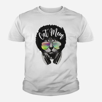 Cat Mom Dj Music Funny Cat Lovers Mother's Day Women Tees Youth T-shirt | Crazezy CA
