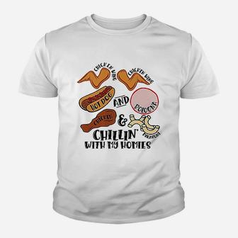 Chicken Wing Hot Dog And Bologna Youth T-shirt | Crazezy