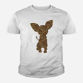 Chihuahua Leopard Print Dog Pup Animal Lover Women Gift Youth T-shirt | Crazezy