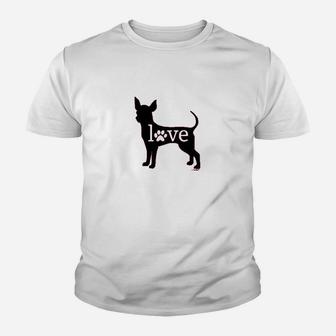 Chihuahua Love Dog Paw Prints Youth T-shirt | Crazezy