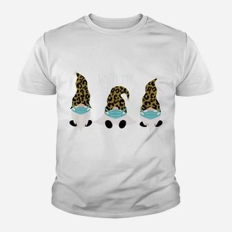 Chillin With My Gnomies Funny Christmas Leopard Gnome Pajama Sweatshirt Youth T-shirt | Crazezy