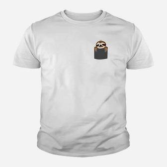 Chilling Sloth In Your Pocket Funny Sloth Youth T-shirt - Thegiftio UK