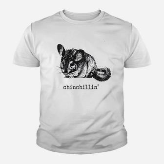 Chinchillin Funny Chinchilla Animal Lover Graphic Vintage Cool Youth T-shirt | Crazezy