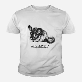 Chinchillin Funny Chinchilla Animal Lover Youth T-shirt | Crazezy