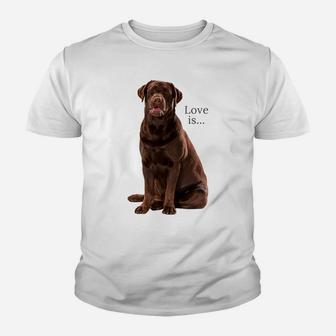 Chocolate Labrador Retriever Shirt Lab Tee Dog Mom Dad Puppy Youth T-shirt | Crazezy
