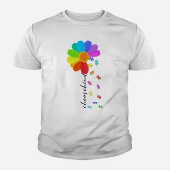 Choose Kind Autism Awareness Daisy Flower Costume Puzzle Youth T-shirt | Crazezy DE