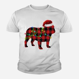 Christmas Lights English Bulldog Dog Lover Dog Dad Dog Mom Sweatshirt Youth T-shirt | Crazezy CA