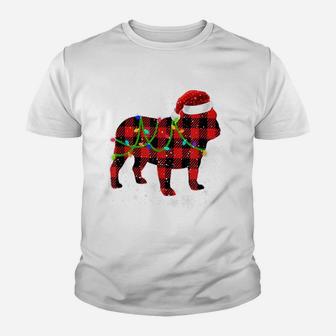 Christmas Lights English Bulldog Dog Lover Dog Dad Dog Mom Youth T-shirt | Crazezy UK