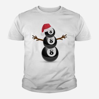Christmas Summer Billiard Snowman Party Gift Sweatshirt Youth T-shirt | Crazezy UK