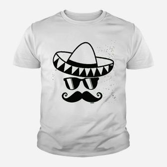 Cinco De Mayo Mustache Face Youth T-shirt | Crazezy AU