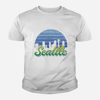 City Retro Skyline Sunset Home State Pride Summer Youth T-shirt | Crazezy DE