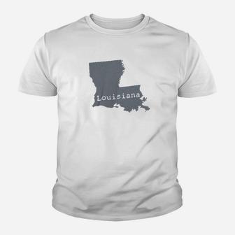 Classic Teaze Louisiana State Map Shape La Pride Youth T-shirt - Thegiftio UK