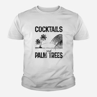 Cocktails And Palm Trees Youth T-shirt | Crazezy
