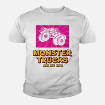 Cool Colorful Monster Truck Are My Jam Youth T-shirt | Crazezy