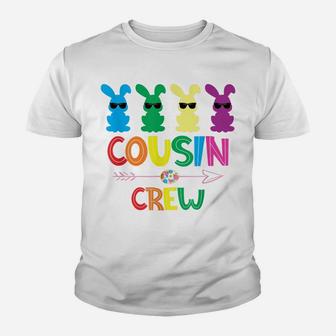 Cousin Crew Cute Bunny Rabbit Matching Easter Day Party Youth T-shirt | Crazezy AU