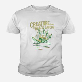 Creature From The Black Lagoon Heather Hand Charcoal Youth T-shirt | Crazezy