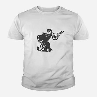 Cute Elephant Graphic Youth T-shirt | Crazezy DE