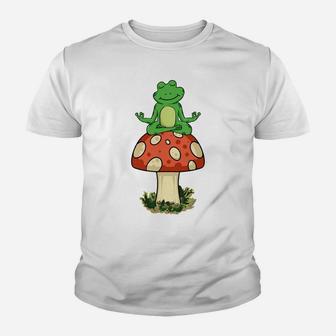 Cute Frog Mushroom - Frog Whisperer Youth T-shirt | Crazezy