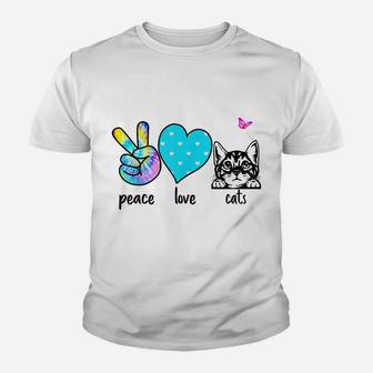 Cute Kitten Loving Shirt For Cat Lovers Cool Tie Dye Tshirt Youth T-shirt | Crazezy UK