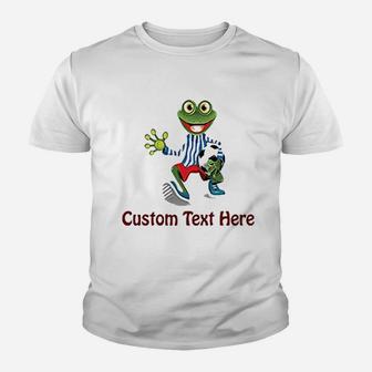 Cute Rascals Frog Soccer Player Youth T-shirt | Crazezy