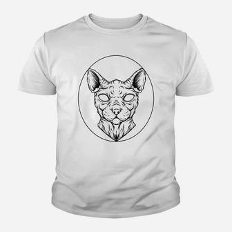 Cute Sphynx Cat, Cat Metal Lovers Funny Graphic Cat Lover T Youth T-shirt | Crazezy UK