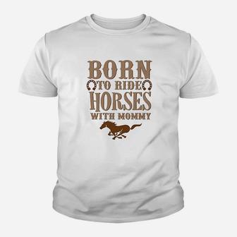 Cute Western Rompers Born To Ride Horses Royaltee Animal Boutique Youth T-shirt | Crazezy DE