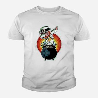 Dabbing Leprechaun Funny St Patrick's Day Youth T-shirt - Thegiftio UK