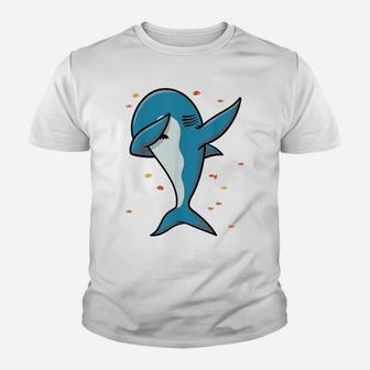 Dabbing Shark Funny Dance Party Shirt Youth T-shirt | Crazezy