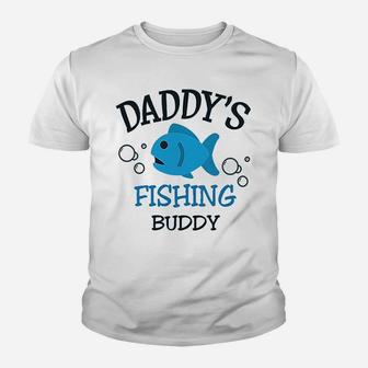 Daddys Dad Father Fishing Buddy Youth T-shirt | Crazezy